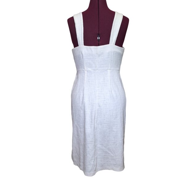Madewell Texture & Thread Button-Front Tank Dress White Cream Cottage Medium - Picture 6 of 9